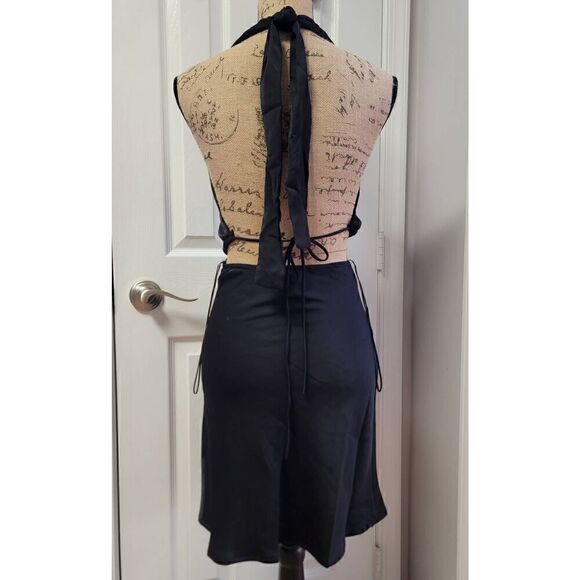 Princess Poly Satin Halter Mini Black Dress 4 - Picture 4 of 8